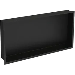 Plieger, Badaufbewahrung, Inbox Inbouwnis - Met Flens - RVS - 60x30x7.5cm - Matzwart