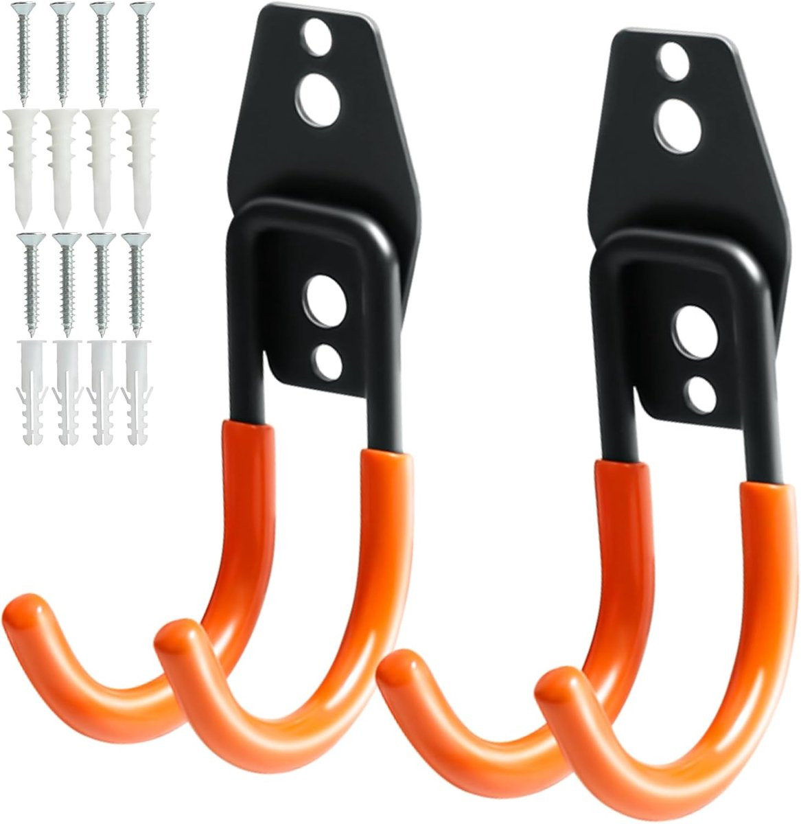 2 stuks Heavy Duty Wandhaken voor Garage en Opslag van Gereedschap en Sportuitrusting