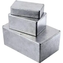 Hammond Alu-Druckguss-Gehäuse (Gehäuse), Elektronikzubehör + Gehäuse, Silber