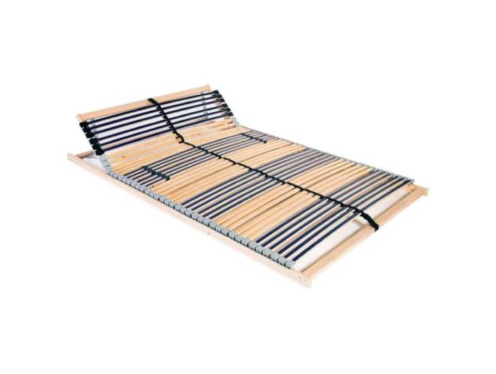 RJPLMFV Lattenrost, 120 x 200 cm, 42 Latten, 7 Zonen Rahmen aus massivem Buchenholz, Latten, verstellbarer Kopf, ohne Matratze