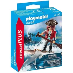 Playmobil Pirat mit Floss und Hammerhai (70598, Playmobil Special Plus)
