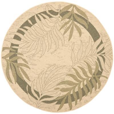 SAFAVIEH Courtyard Rhonda Botanical Indoor/ Outdoor Waterproof Patio Backyard Rug
