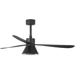 faro barcelona AMELIA L CONE LED Schwarzer Deckenventilator