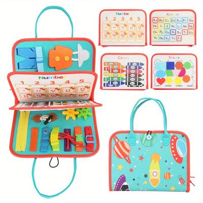 Discount Dollar Deals Montessori Busy Board For Toddlers Educational Sensory Toy For Fine Motor Skill Development light Green