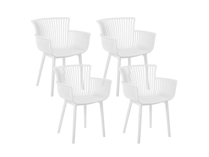 STUHL 4er-Set Kunststoff weiß Pesaro