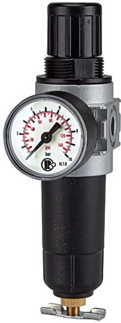 Riegler Régulateur de filtre »multifix-mini«, réservoir métal, G 1/8, 0,5 - 10 bar (C 05 M)