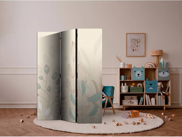 Akustik-Paravent Morning in the Meadow Andere Beige 135 x 172cm