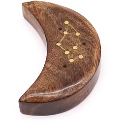Engraved and Brass Zodiac Sign Incense Burners - Moon
