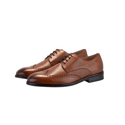 Schnürschuh JOOP "pero 1.0 kleitos brogue lace up yb4", Herren, Gr. 41, Rindsleder, braun (cognac), Schuhe Schnürschuh