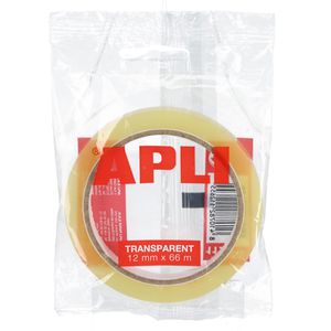 APLI Klebeband 11265, 12mm x 66m, transparent, Kern-Ø 76mm