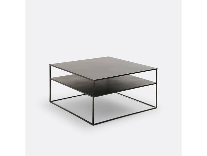 LA REDOUTE Table basse carrée métal acier, Miva Noir
