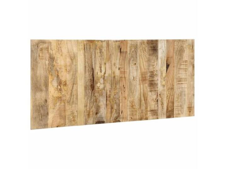 KTHLBRH Kopfteil aus massivem Mangoholz, unbehandelt, 180 cm, für Bett Massives Mangoholz, Wandmontage, Industriestil, Rückenstütze, einzigartige Maserung, für 180 cm Matratze