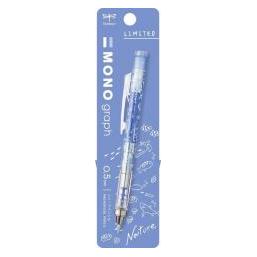 Tombow Druckbleistift MONO graph nature Ozean, blau limitierte Edition mit Ozeanmotiven, Gehäuse transpa (SH-MG-BE-6L)