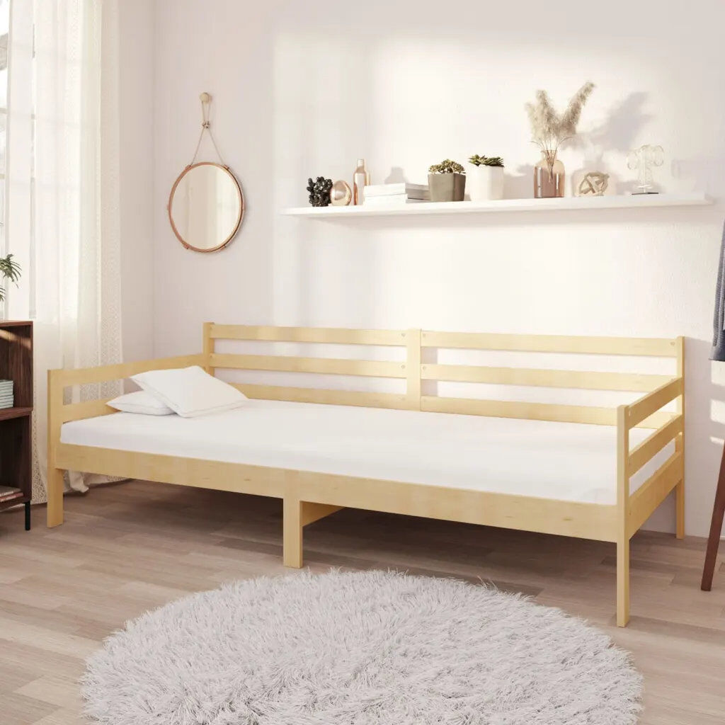 Rosalind Wheeler Annemarie Solid Wood Daybed Brown 70cm H X 98cm W X 204cm L