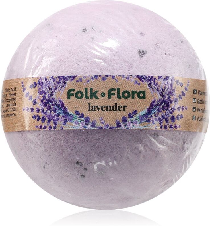 Folk & Flora Lavender bath bomb with soothing effect 130 g