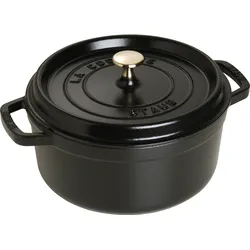 La Cocotte Topf 5,2 l schwarz aus Gusseisen gefertigt