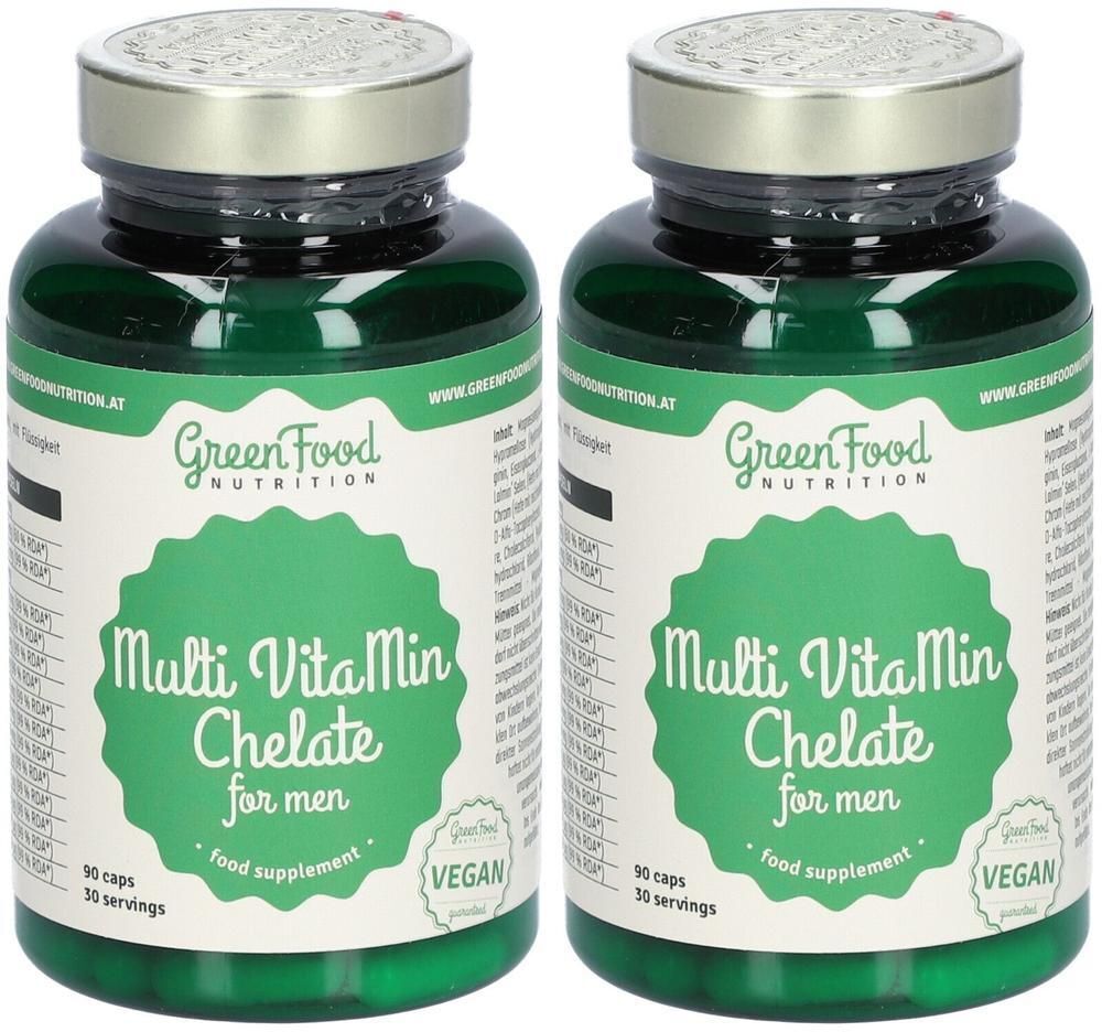 GreenFood Nutrition Multi VitaMin Chelate for men 90cps 2x 2x90 St Kapseln