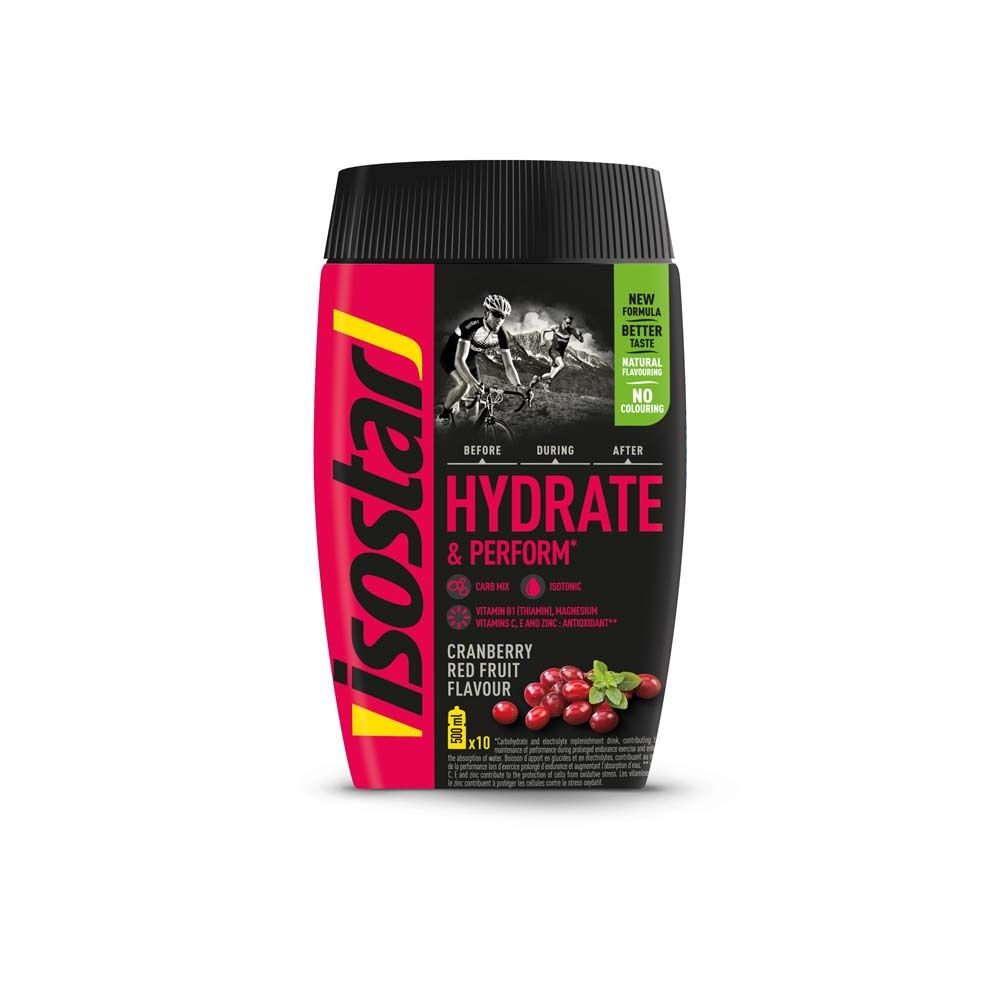 Isostar Hydrate & Perform Powder Cranber.red Fruit 400 g Pulver