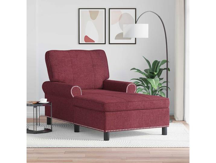 vidaXL Lounge-Liege Weinrot Stoff 91 x 157 x 91 cm
