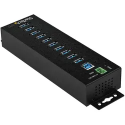 StarTech 10Port USB 3.0 HUB (USB-B, 10 Ports), Dockingstation + USB Hub, Schwarz