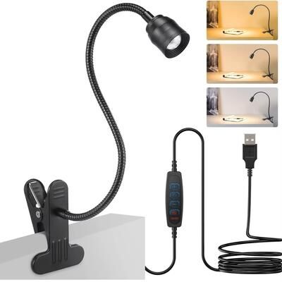 Smart Shopping Spot USB LED Reading Light With Clamp Flexible Gooseneck Dimmable Book Lamp USB LED Reading Light With Clamp Flexible Gooseneck Dimmable Book Lamp