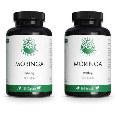 Green Naturals Moringa 1950 mg Kapseln vegan 2x 2x180 St