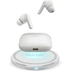 SBS Urban Pro Kopfhörer True Wireless Stereo (TWS) im Ohr Anrufe/Musik Bluetooth Weiss (4 h, Kabellos), Kopfhörer, Weiss