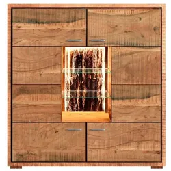 WOLFMÖBEL Highboard Bark 4067 Holz Braun Akazie