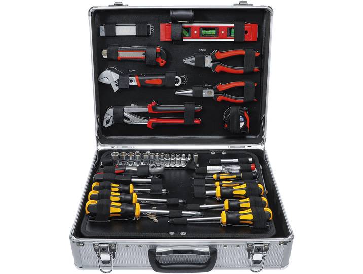 BGS TECHNIC Jeu d'outils 2204\, dans un coffret en aluminium\, 129 pcs.