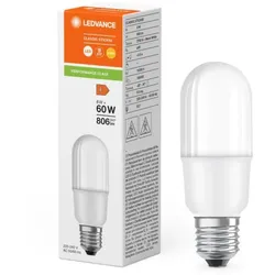 Ledvance E27 LED Stick Lampe Classic matt 8W wie 60W 2700K warmweißes Licht