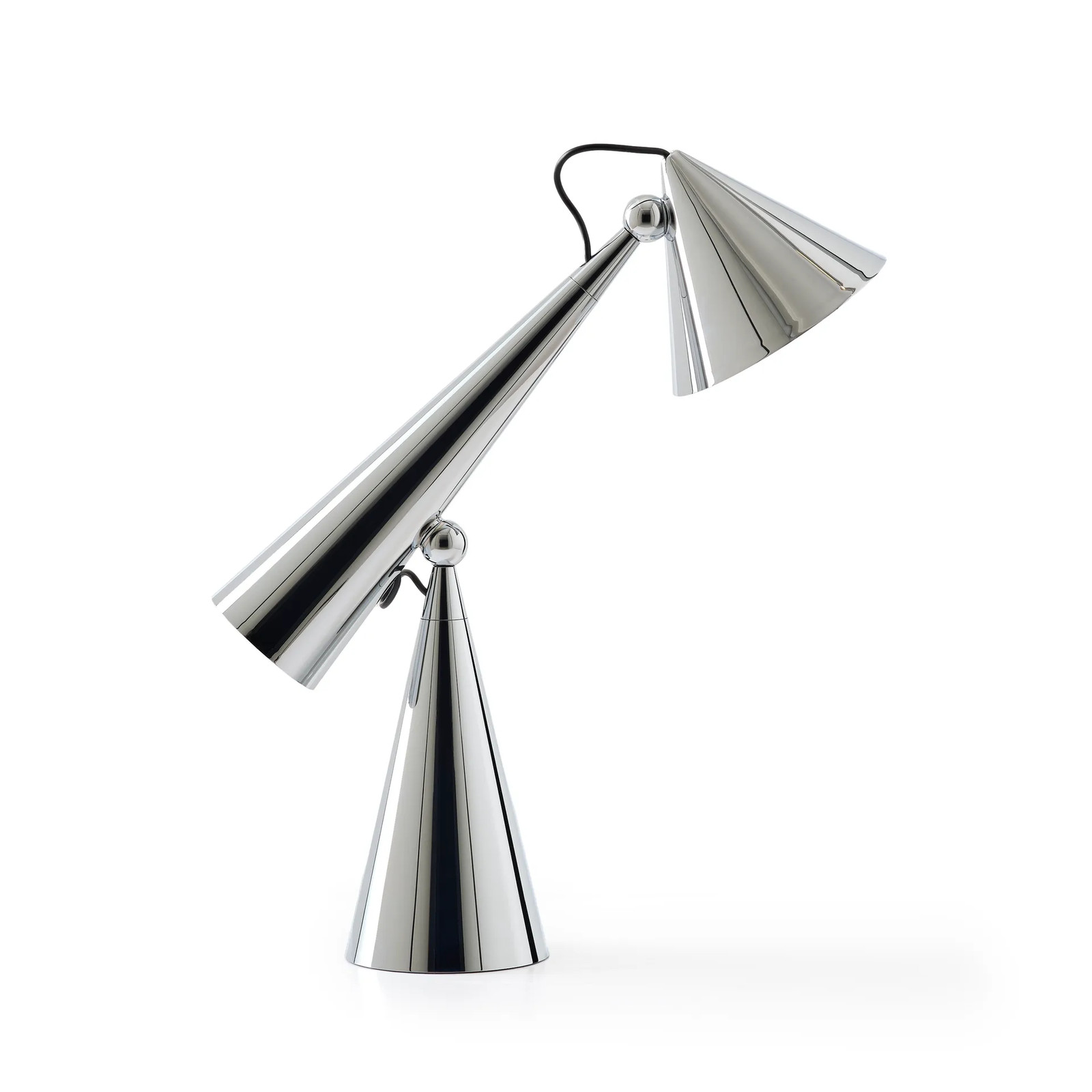 Tom Dixon Pose LED tafellamp Zilverkleurig - In hoogte verstelbaar en dimbaar