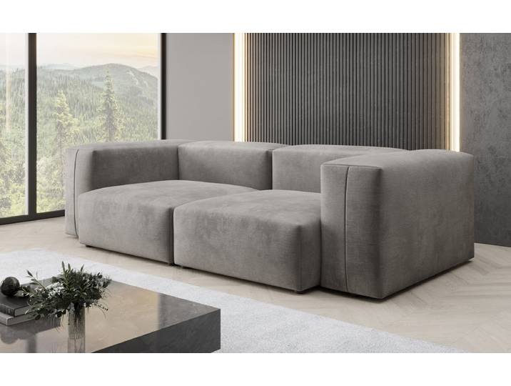 Designer 2 Sitzer Sofa Snug in Samt - Bordeaux - Samt - Luxusbetten24