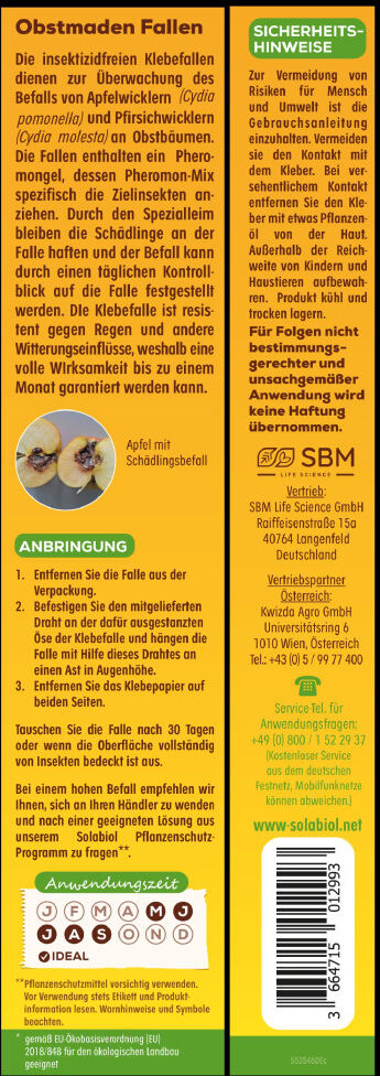 Solabiol Obstmaden Fallen 5 Stück