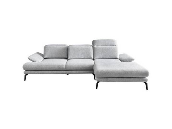 Stylife Ecksofa, Hellgrau, Metall, Ottomane rechts, L-Form, 289x180 cm, Stoffauswahl, seitenverkehrt erhältlich, Hocker erhältlich, Wohnzimmer, Sofas & Couches, Wohnlandschaften, Ecksofas