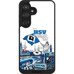 Nivocase Handyhülle für Samsung Galaxy S25 Hülle NIVOpure Case Schwarz Aufstieg Hamburger SV Offizielles (Samsung Galaxy S25), Smartphone Hülle, Schwarz
