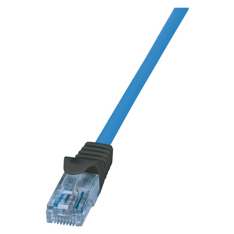 LogiLink Premium Patchkabel, Kat.6A, U/UTP, blau, 3.0 m ungeschirmt, starre Kupferadern, geeignet für 10G/... (U/UTP, CAT6a, 3 m) (CPP003)