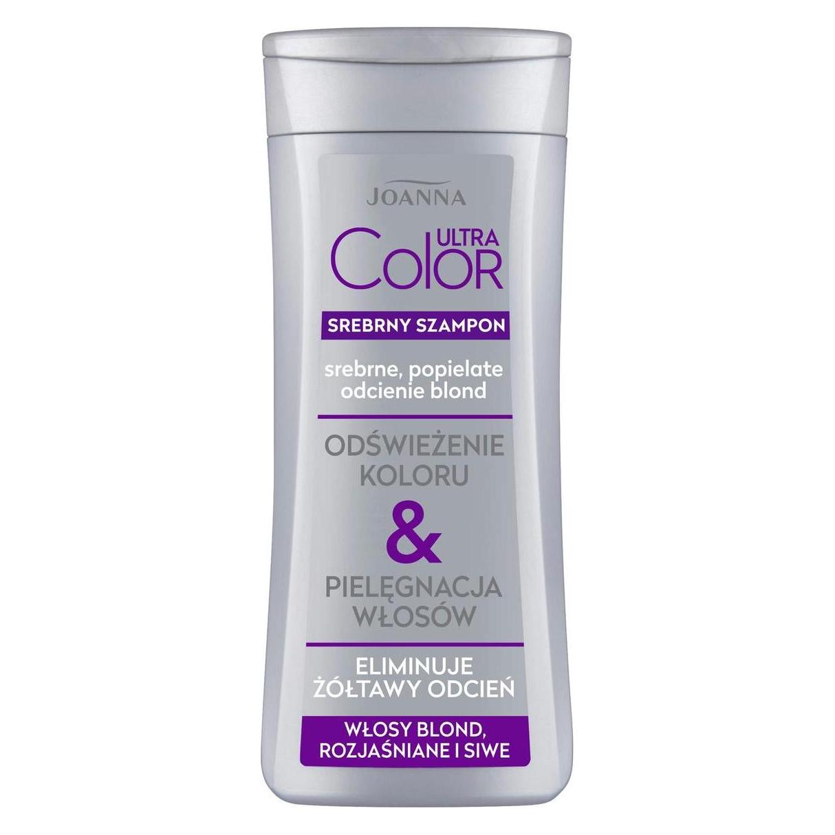 Joanna Ultra Color Silver Shampoo Forond Lightened & Grey Hair Shampoo Foronde.eached And Gray Hair (Flüssiges Shampoo, 400 ml) (5901018020637)
