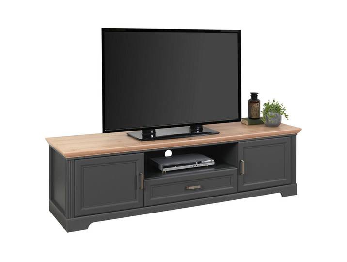 Hom`in Tv-Element, Eiche Artisan, 2 Fächer, 1 Schublade(n) Schubladen, 193x54x51 cm, Kabeldurchlass, Wohnzimmer, TV Möbel, TV-Racks