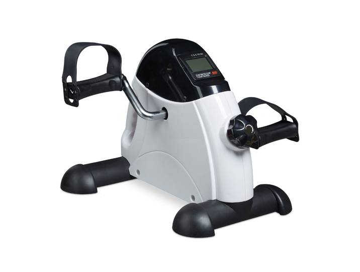 Mini Heimtrainer Fahrrad Weiss-Schwarz