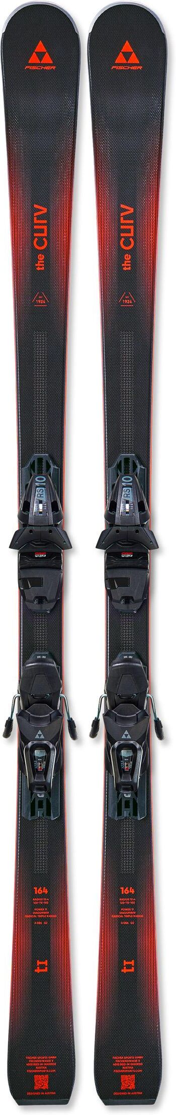 Fischer  - Pack Ski The Curv Ti Twin Pr Black - 164 + Rs10 Gw Powerrail Br.78 Solid Black Black - Ski