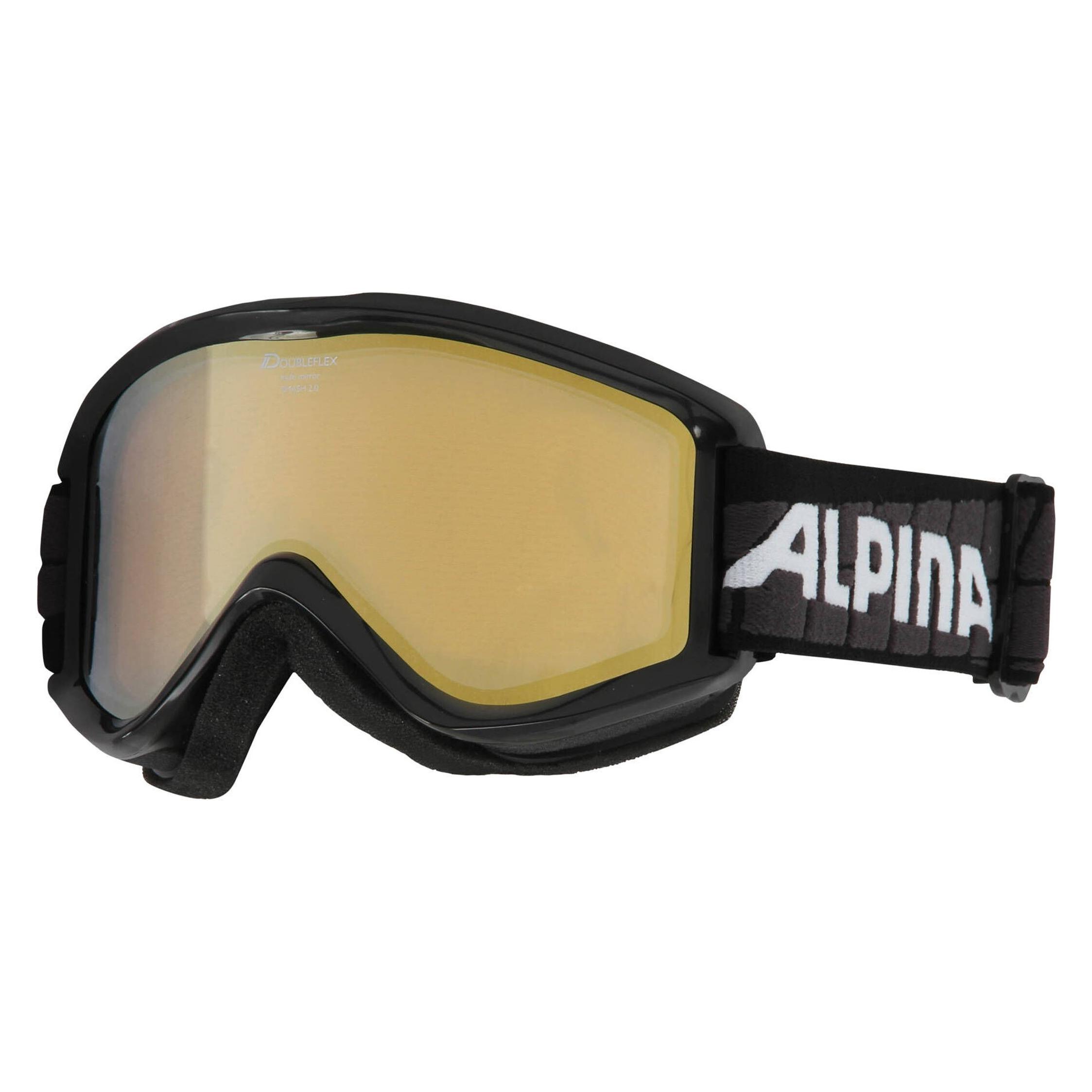 Alpina Smash 2.0 Multi Mirror Skibrille (Farbe: 831 schwarz, Scheibe: MULTIMIROR, gold) (32322031)