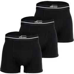 ELLESSE ellesse Herren Boxershorts, 3er Pack - AMBRIA, Trunks, Logobund, einfarbig, Größe L in Schwarz Schwarz