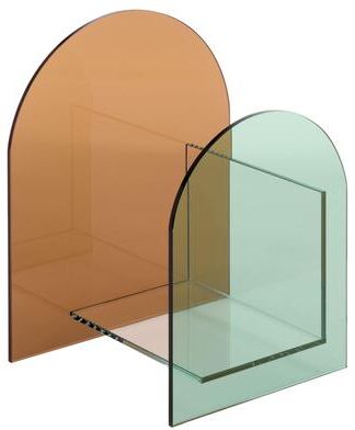 "SAFAVIEH Ares Tinted 21.65-Inch Glass Decorative Accent - 14""W x 18""D x 22""H"