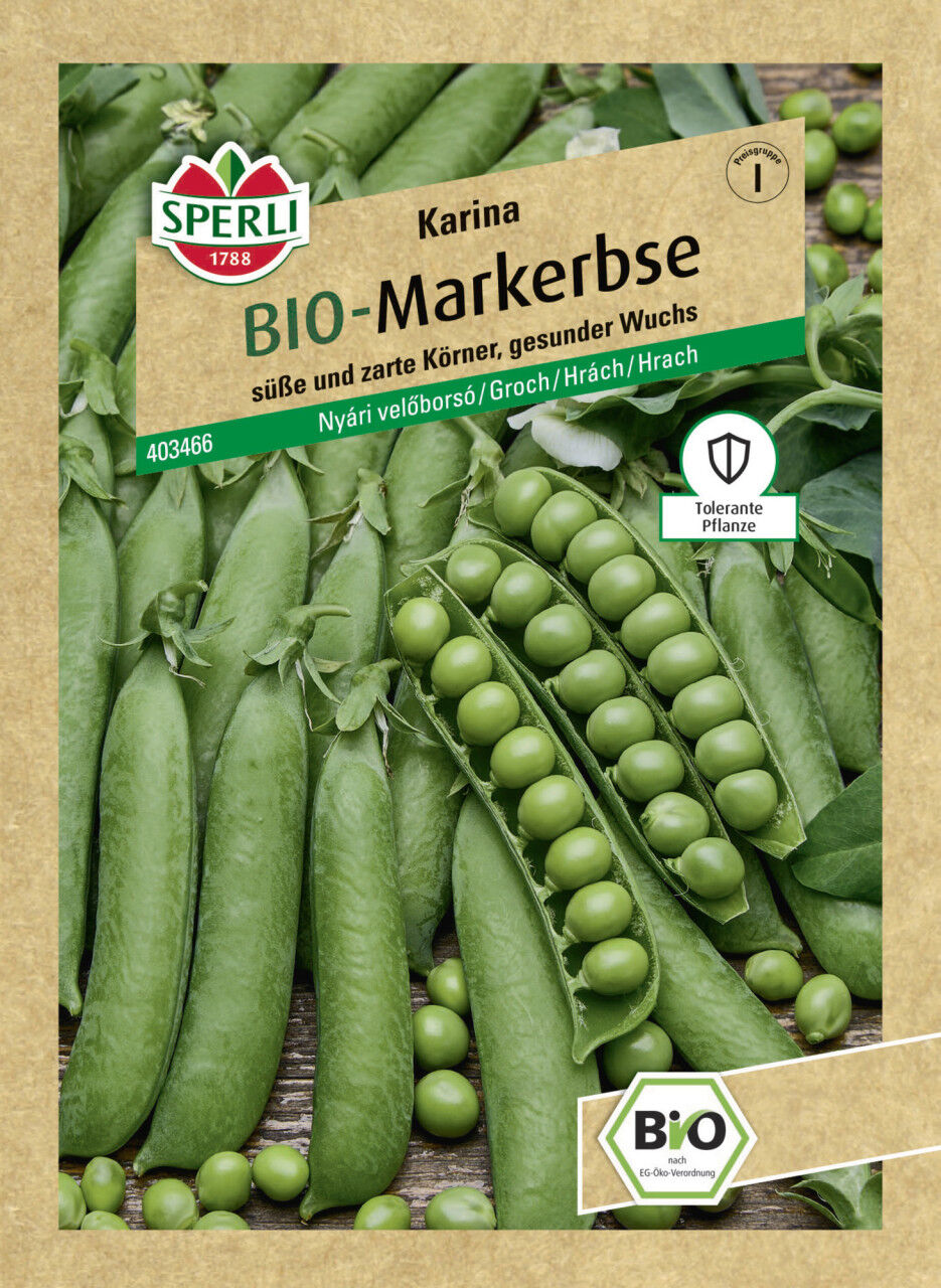 Sperli Saatgut BIO Markerbse Karina für bis zu 5-8 lfd. Meter