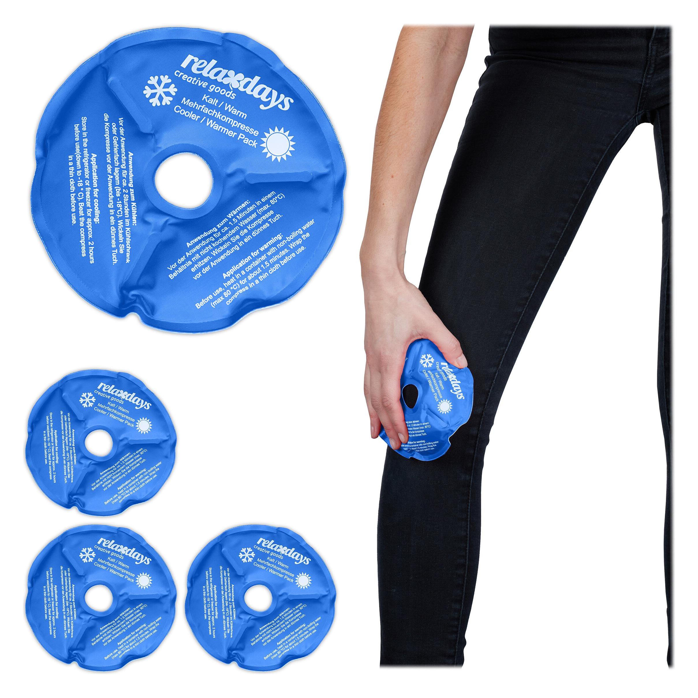 Relaxdays 4x Knie-Kühlpads (4x, 110 g) (4052025452452)