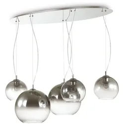 Ideal Lux Pendelleuchte NEMO PLUS, 5-flammig, 107 x 60cm, E27, Chrom nuanciert IDEA-138305