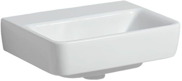 Geberit Renova Plan Handwaschbecken 501627001 45x34cm, ohne Hahnloch, ohne Überlauf, weiß