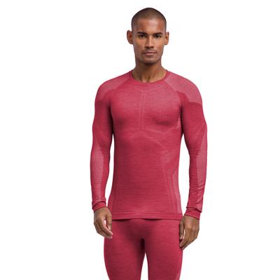 Langarmshirt FALKE "FALKE Langarmshirt", Herren, Gr. XL, ruby (8830), Shirts Langarmshirt
