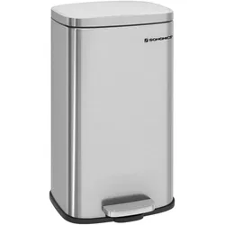 Songmics Mülleimer 30 L silber, 35x63.5x29.7 cm