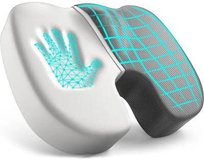 Uplifted Finds Ergonomic Memory Cotton Office Cushion Hemorrhoid Relief Chair Pad gray